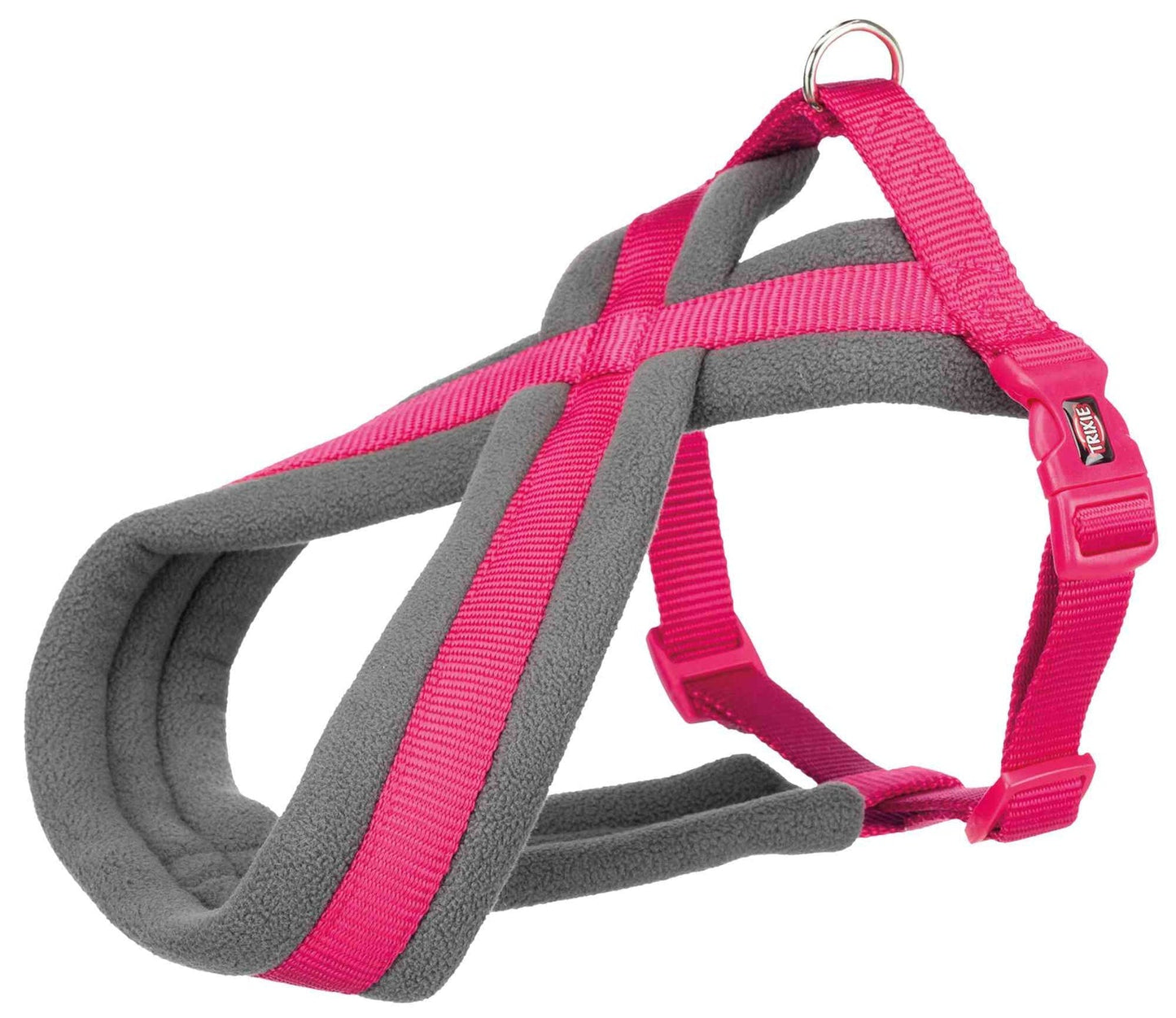 Trixie Premium touring harness, M-L: 50-90 cm/25 mm, fuchsia