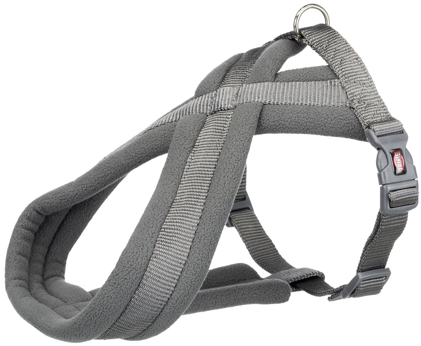 Trixie Premium touring harness, M-L: 50-90 cm/25 mm, graphite.