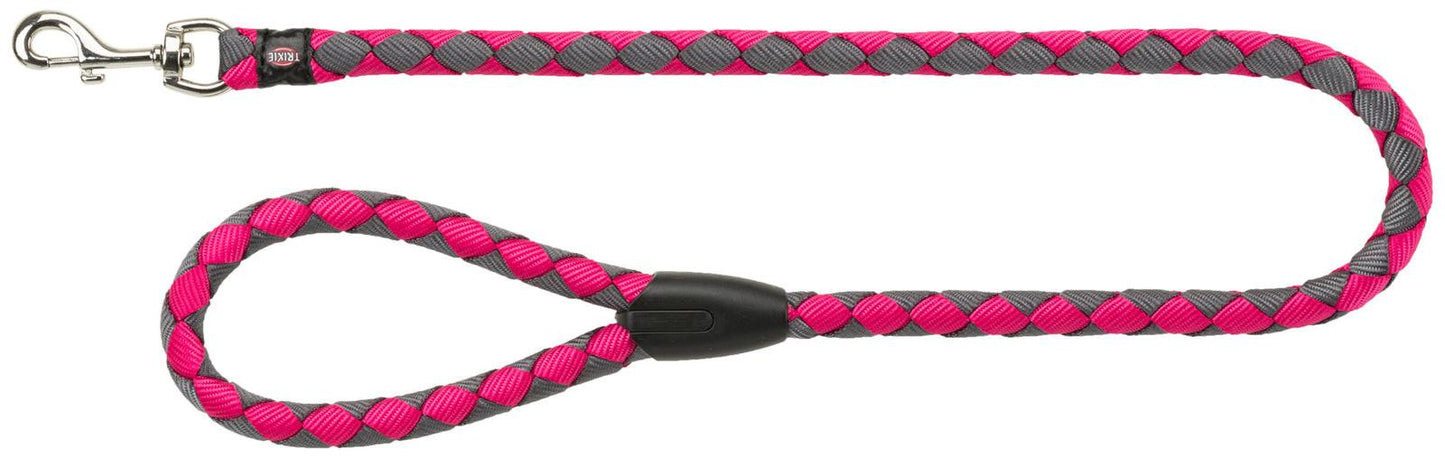 Trixie Cavo leash, S-M: 1.00 m/diam. 12 mm, fuchsia-graphite.