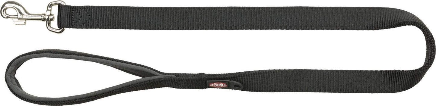 Trixie Premium leash, L-XL: 1.00 m/25 mm, black.