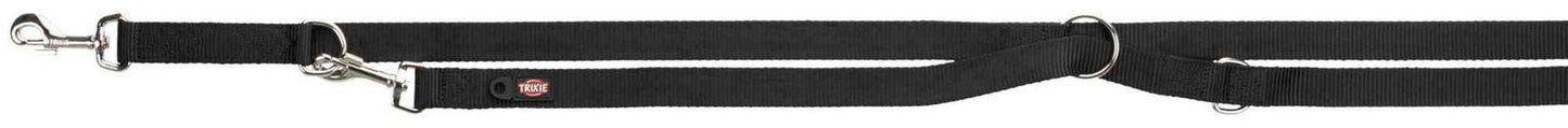 Trixie Premium adjustable leash, L-XL: 2.00 m/25 mm, black.