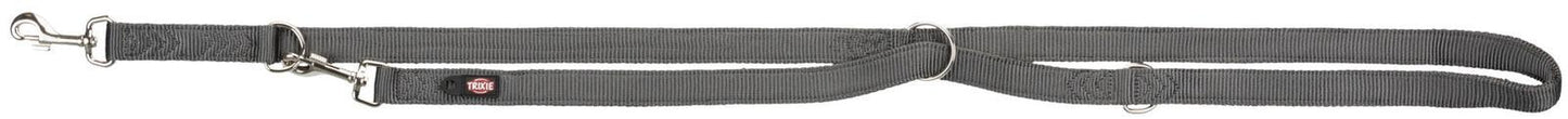 Trixie Premium adjustable leash, XS: 2.00 m/10 mm, graphite.