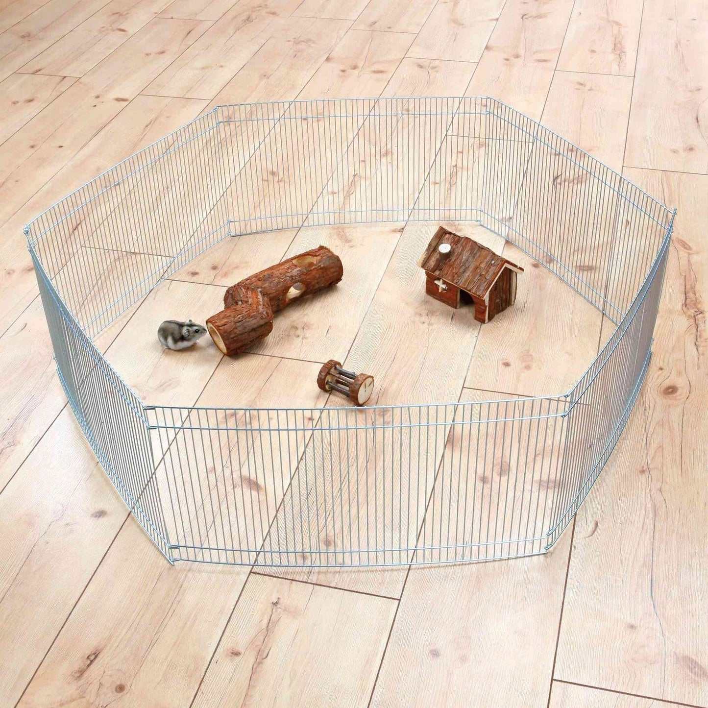 Trixie Indoor run for small animals, galvanized, diam. 90 x 25 cm.