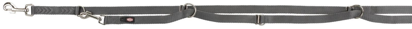 Trixie Premium adjustable leash, M-L: 2.00 m/20 mm, graphite.