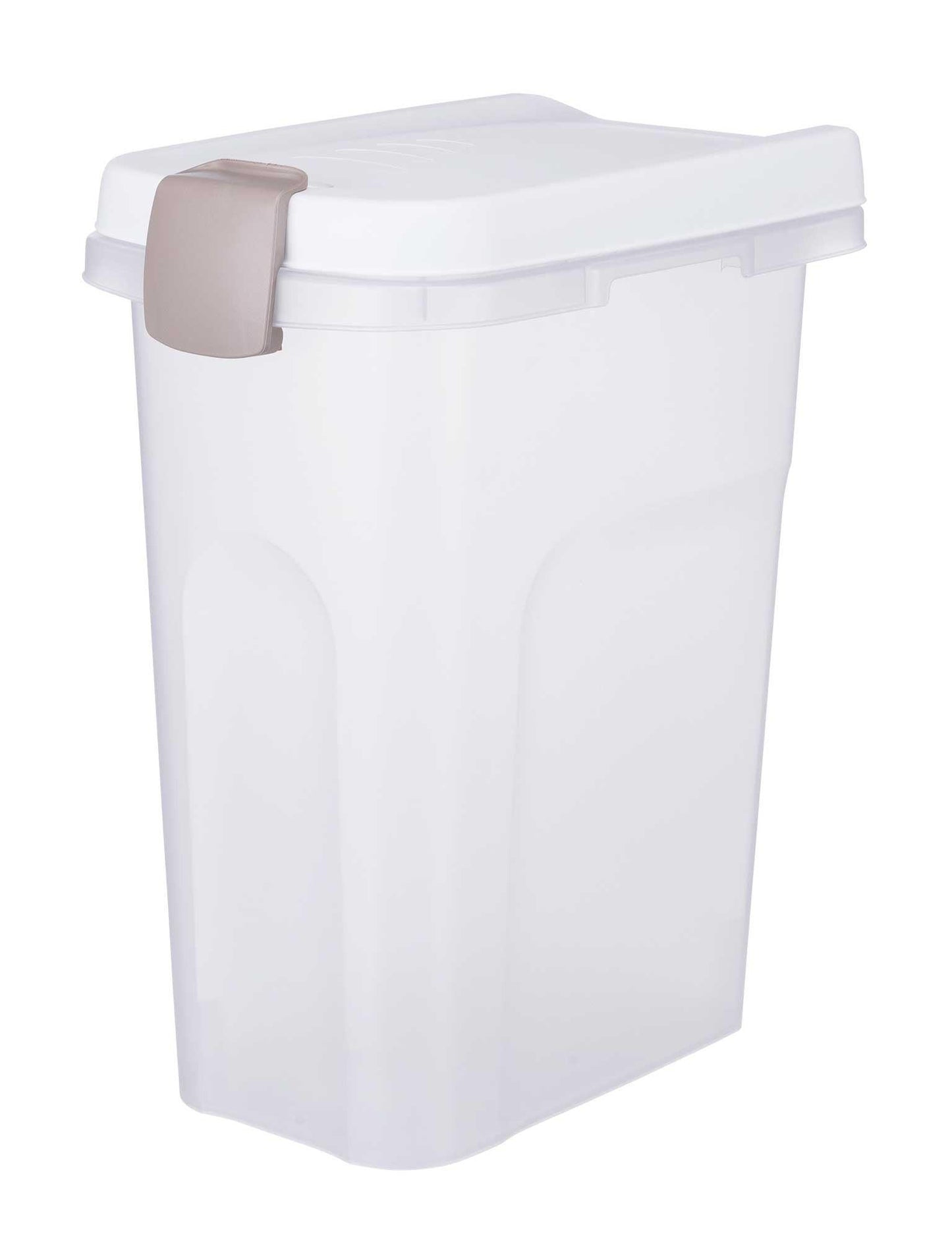 Trixie Feed Barrel, 15 l/22 x 41 x 33 cm, transparent/white.