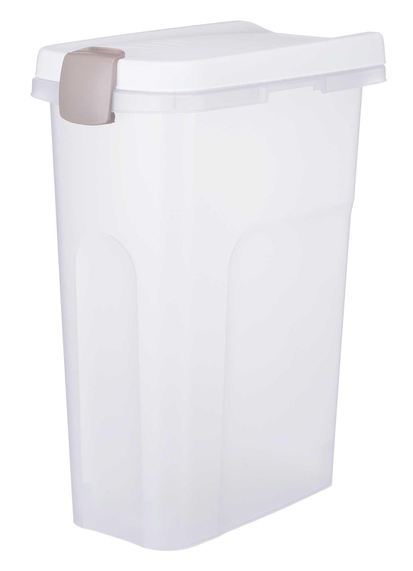 Trixie Feed Barrel, 25 l/24 x 51 x 39 cm, transparent/white.