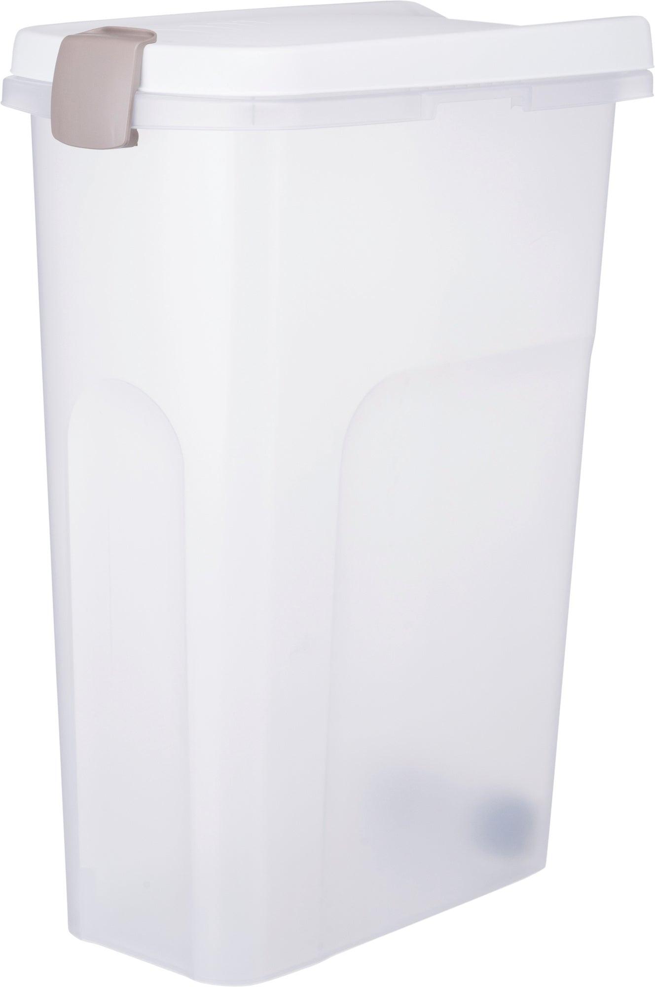 Trixie Feed Barrel, 40 l/27 x 61 x 45 cm, transparent/white.