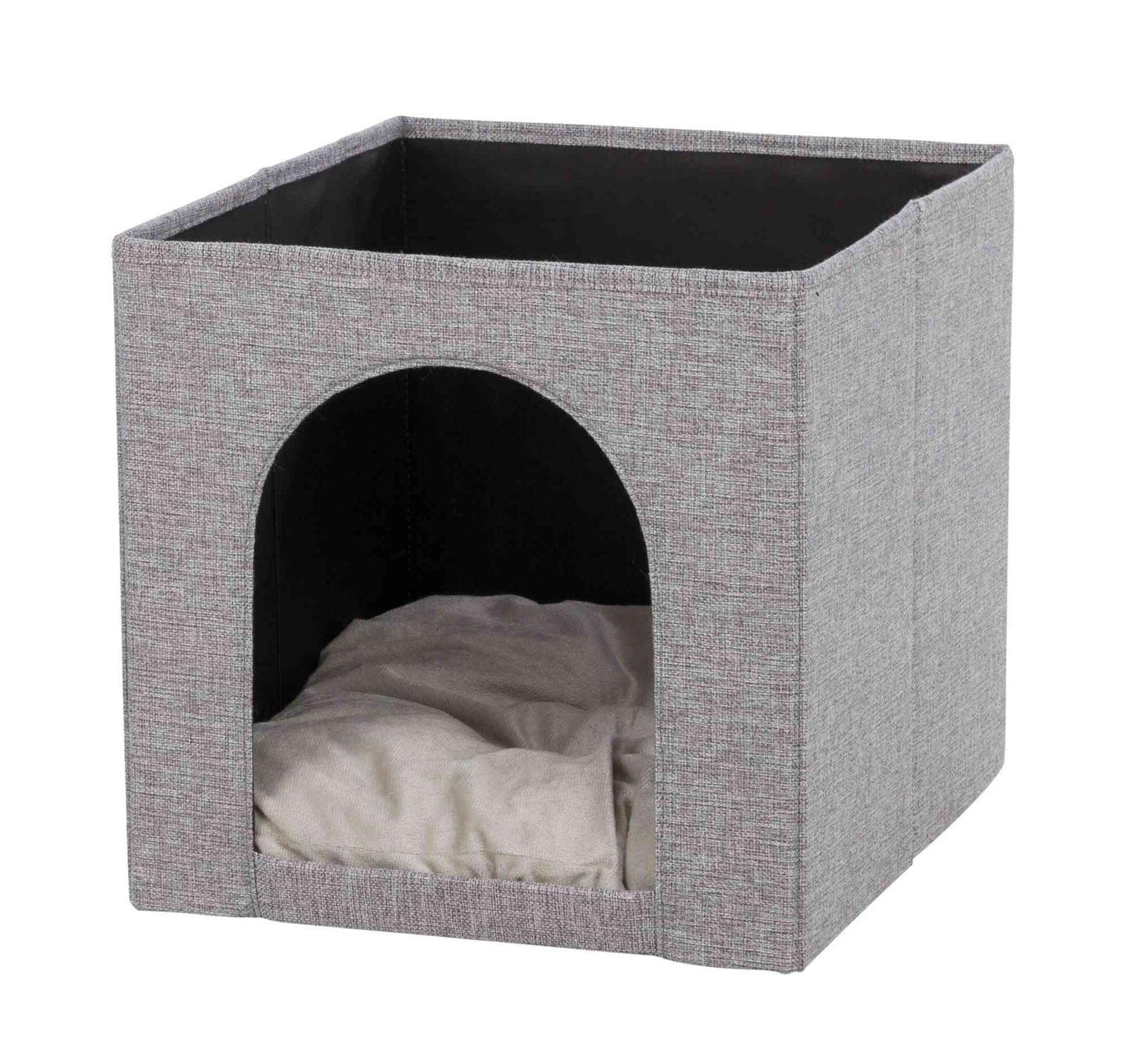 Trixie Ella cuddly cave for shelf, 33 x 33 x 37 cm, grey.