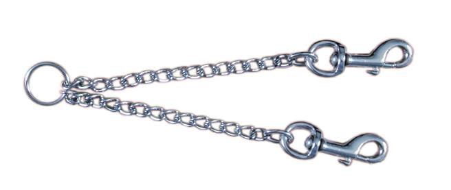 Trixie Twin chain coupler, chrome, 42 cm/2.0 mm.