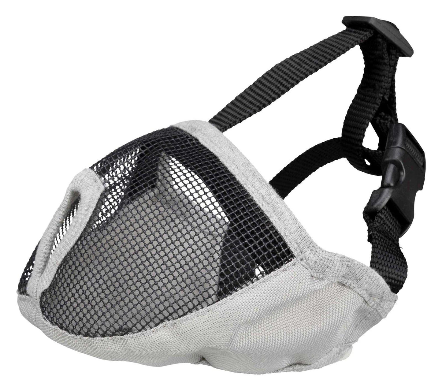 Trixie Muzzle for short-nosed breeds, polyester, S-M: 24 cm, grey.