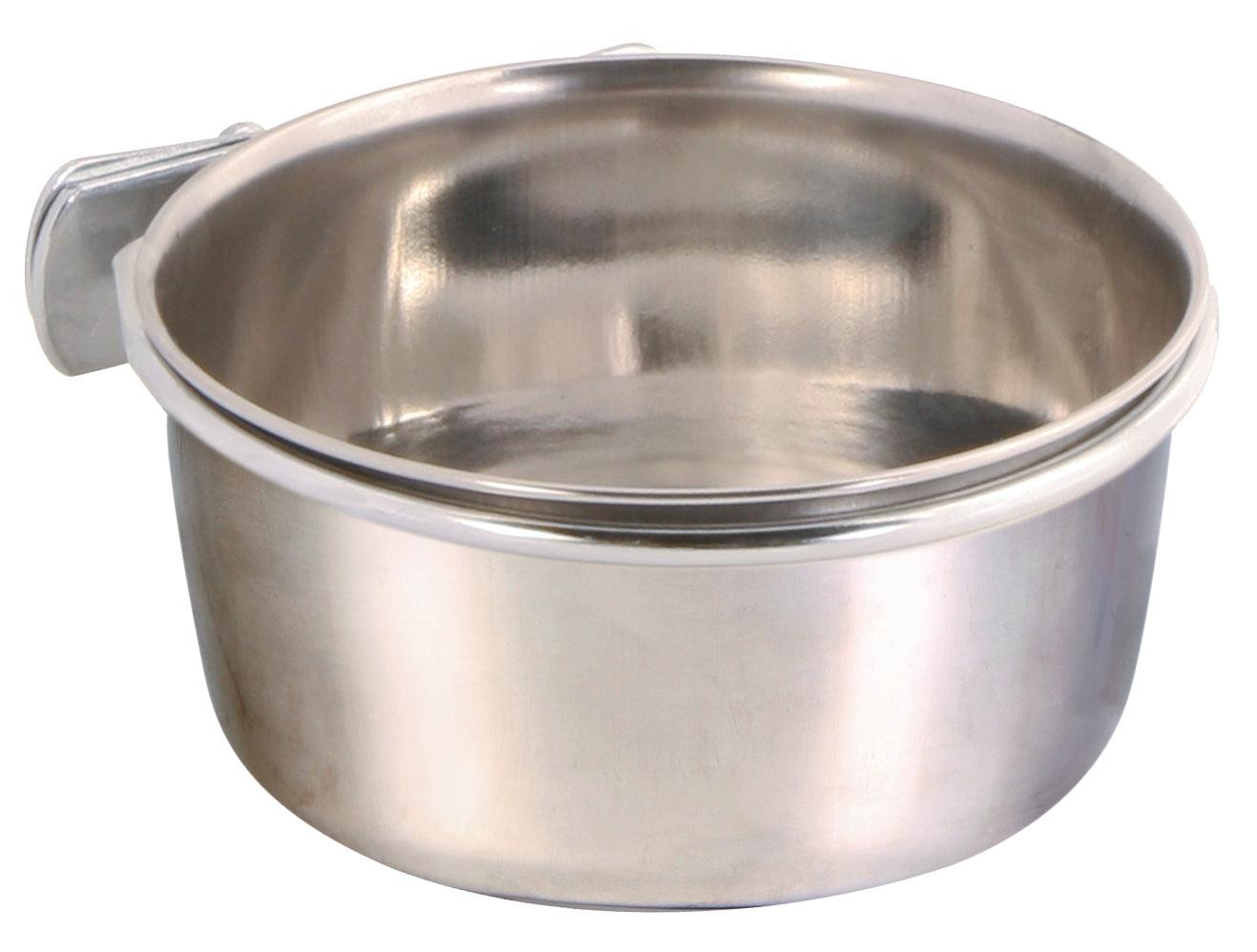 Trixie Stainless steel bowl with screw attachment, 300 ml/diam. 9 cm.