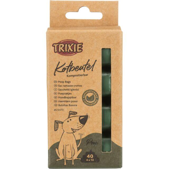 Trixie Dog Pick Up Dog dirt bags, compostable, M, 4 rolls of 10 pcs., brown.