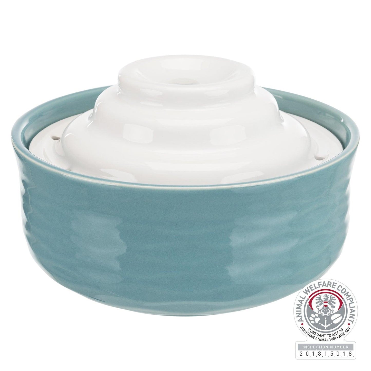 Trixie Drinking Fountain Vital Falls, ceramic, 1.5 l, petrol/white.