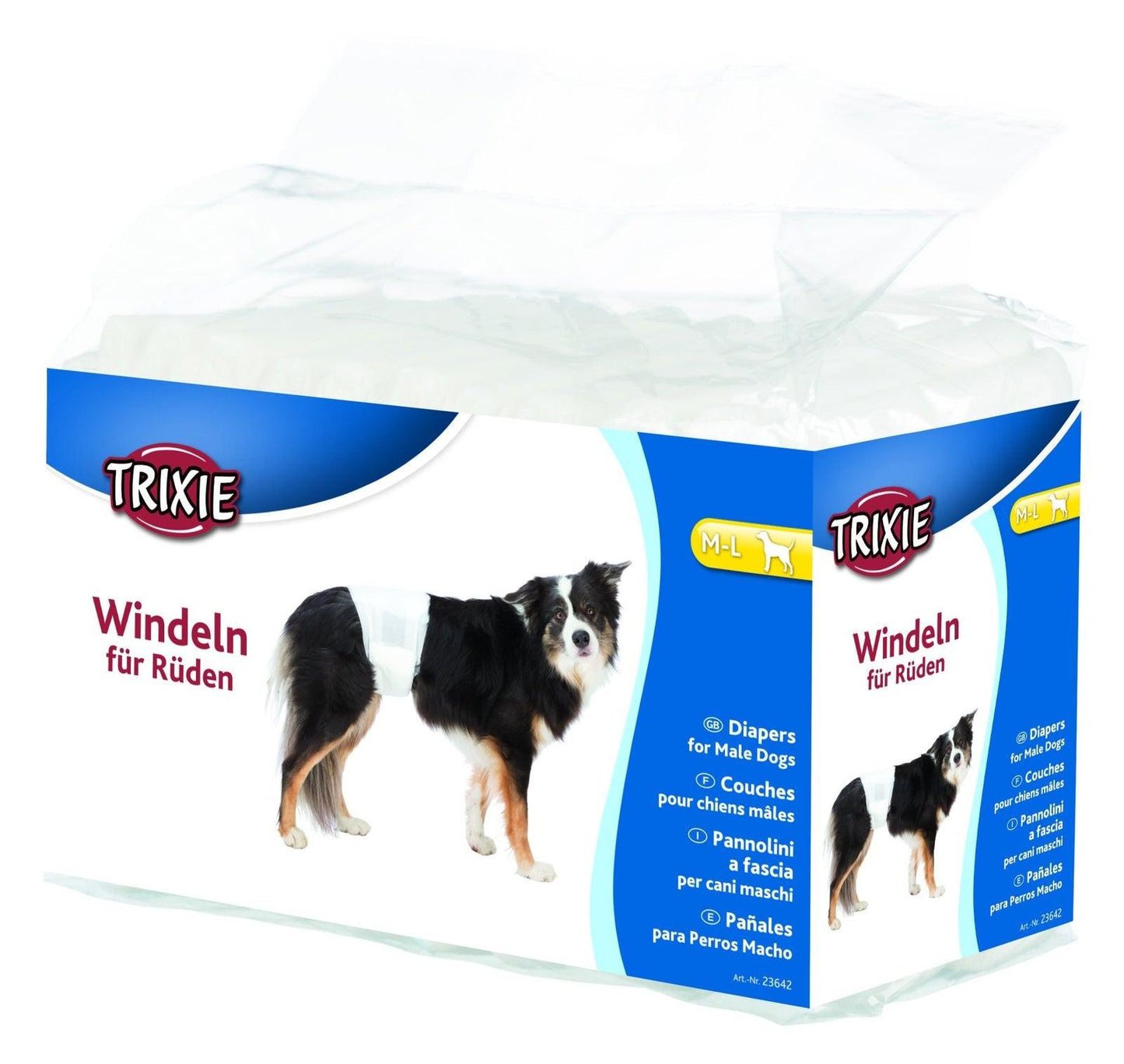 Trixie Diapers for male dogs, M-L, 12 pcs..