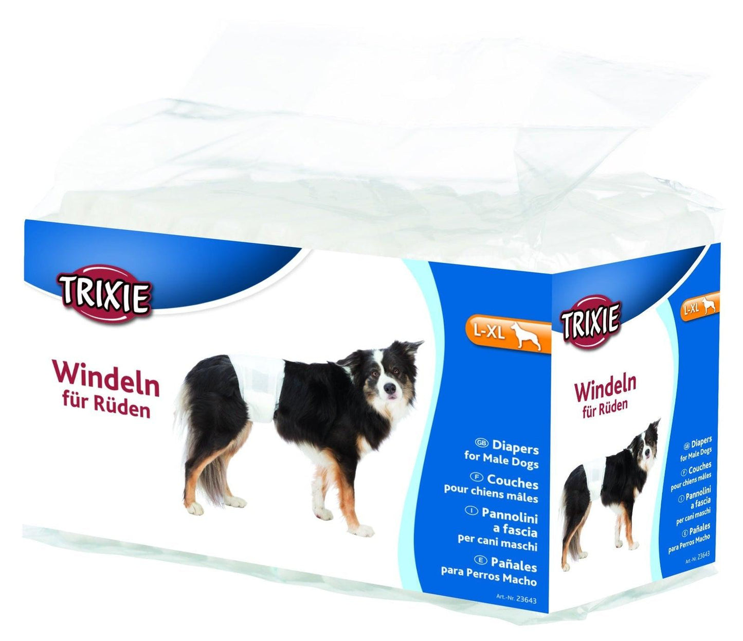 Trixie Diapers for male dogs, L-XL, 12 pcs..