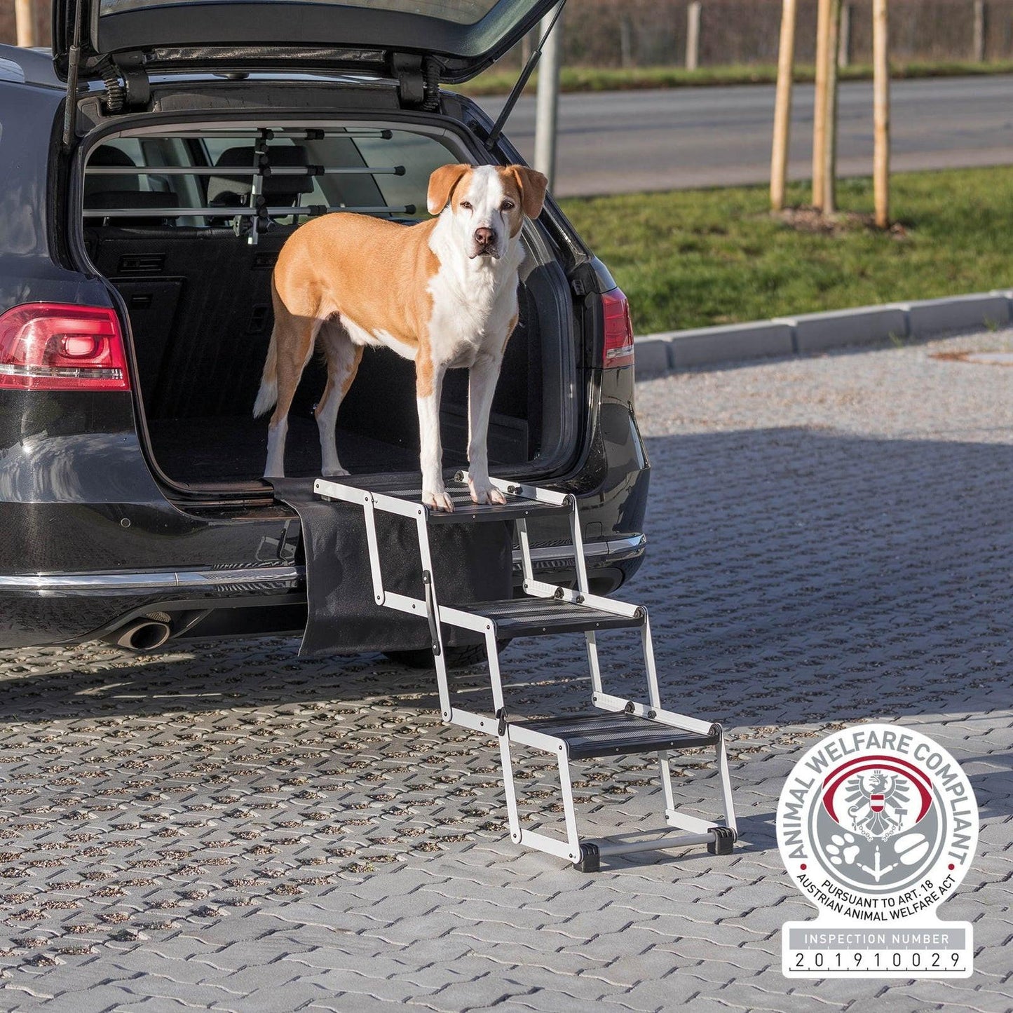 Trixie Folding Steps Petwalk, aluminium, width: 37 cm height: up to 57 cm depth: up to 120.