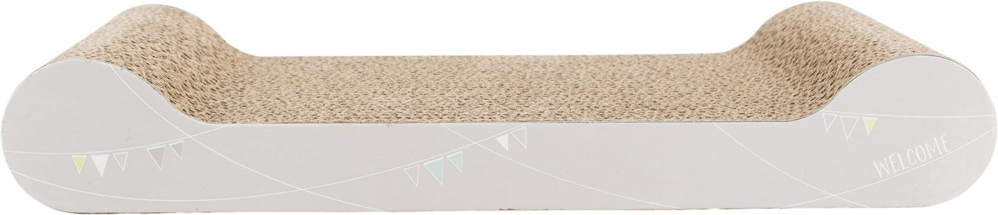 Trixie Junior scratching cardboard, 38 x 6 x 18 cm, light grey.