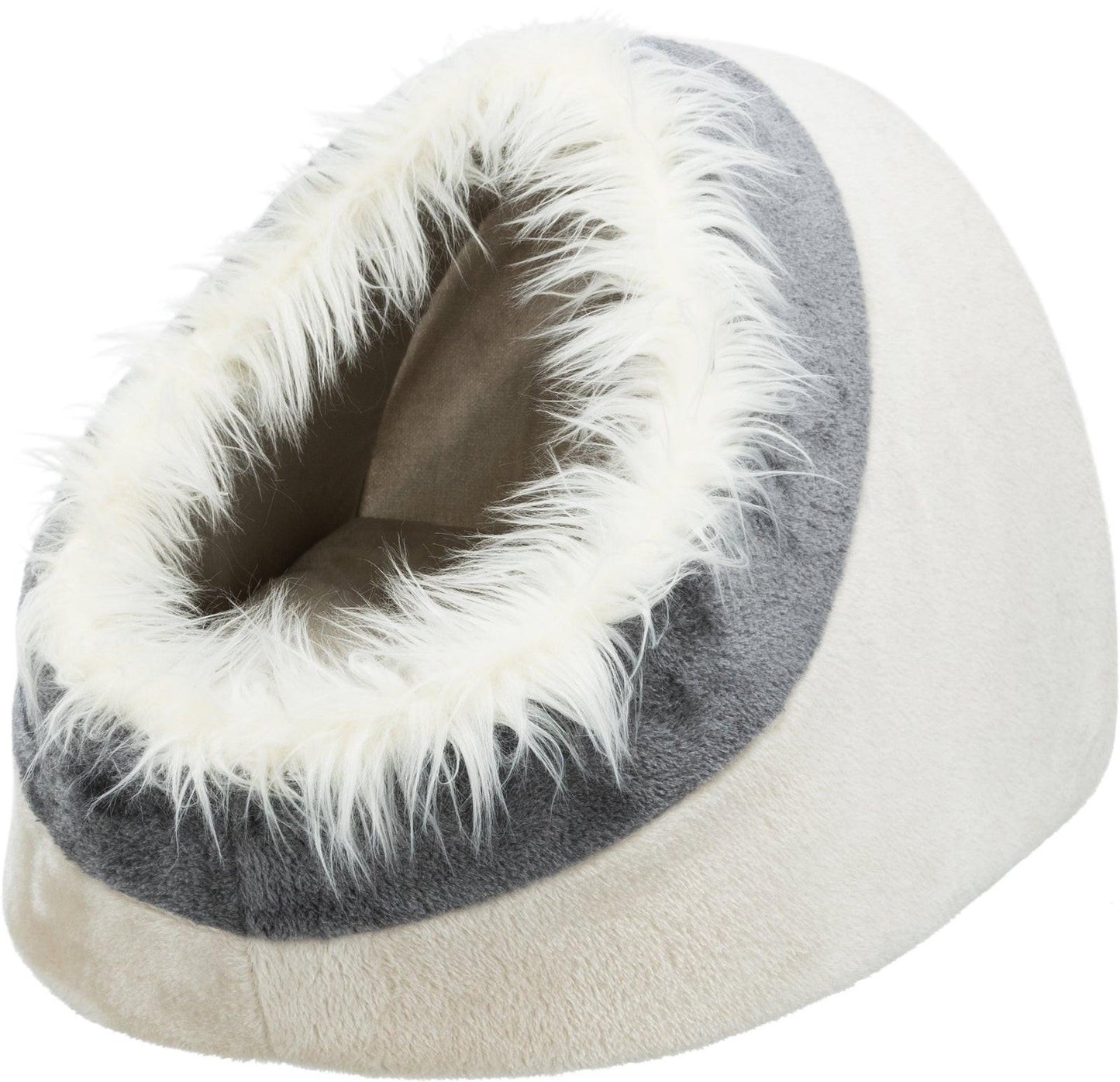 Trixie Minou cuddly cave, 41 x 30 x 50 cm, beige/grey.