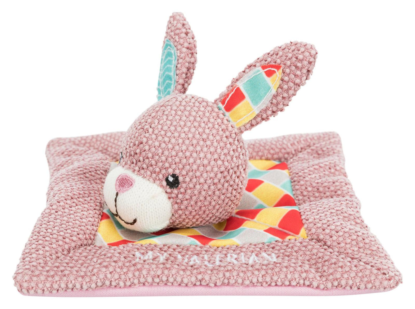 Trixie Junior snuggler rabbit, fabric, 13 x 13 cm.