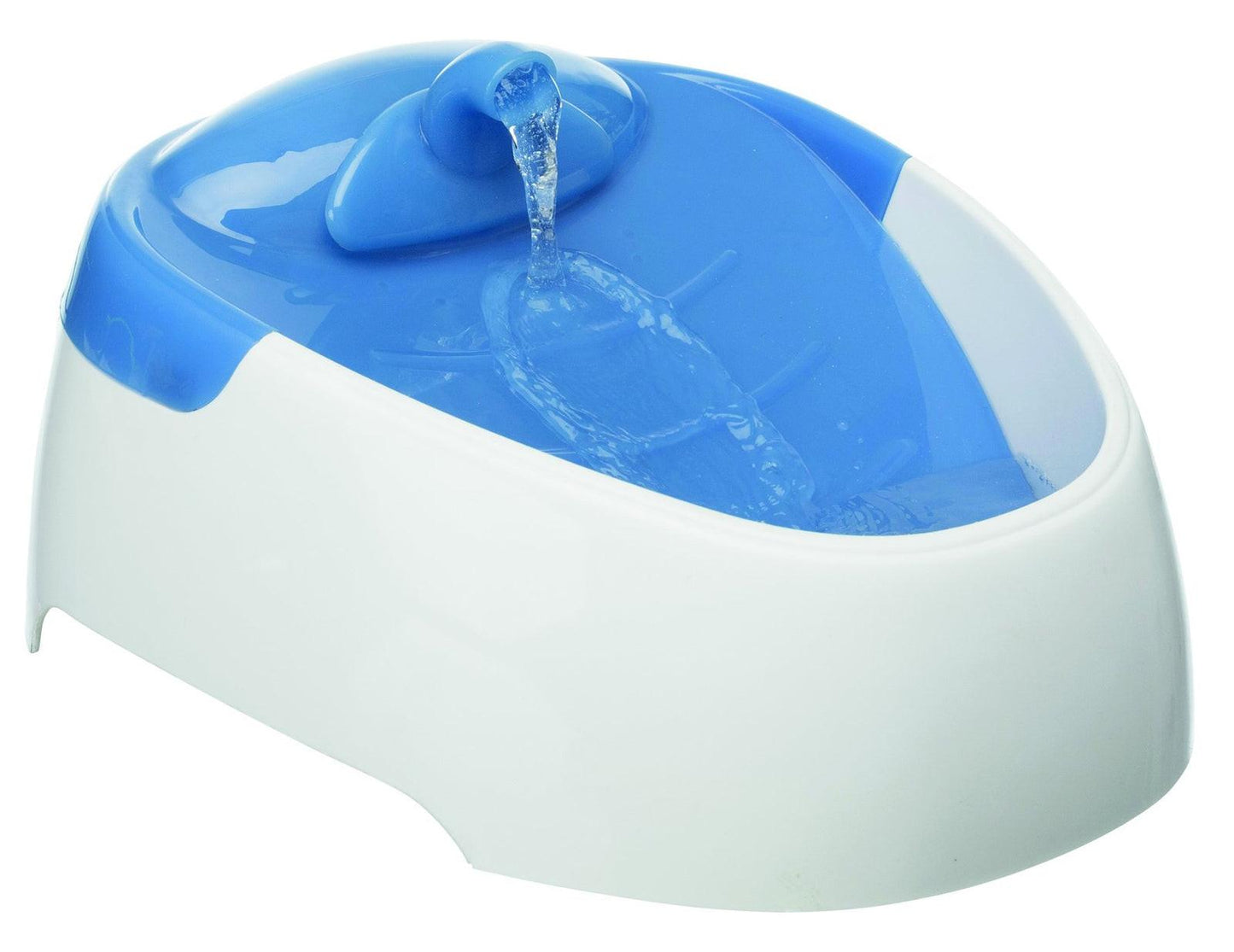 Trixie Duo Stream automatic water dispenser, 1 l, white/light blue.