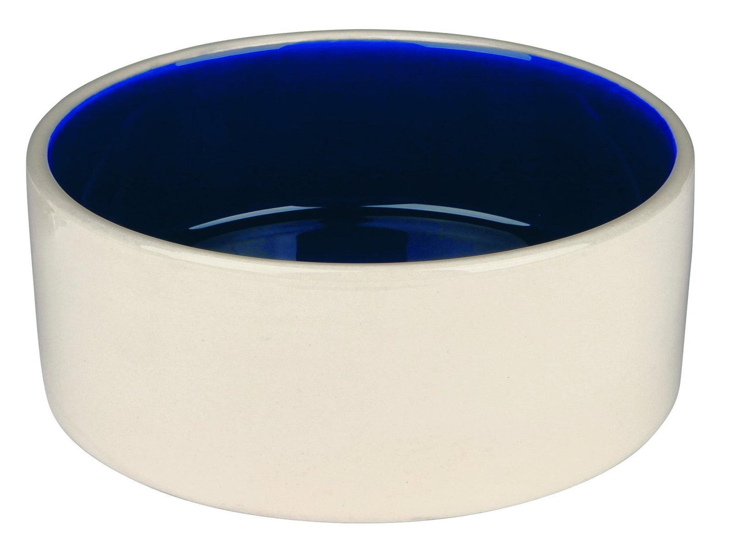 Trixie Ceramic bowl, 1 l/diam. 18 cm, cream/blue.