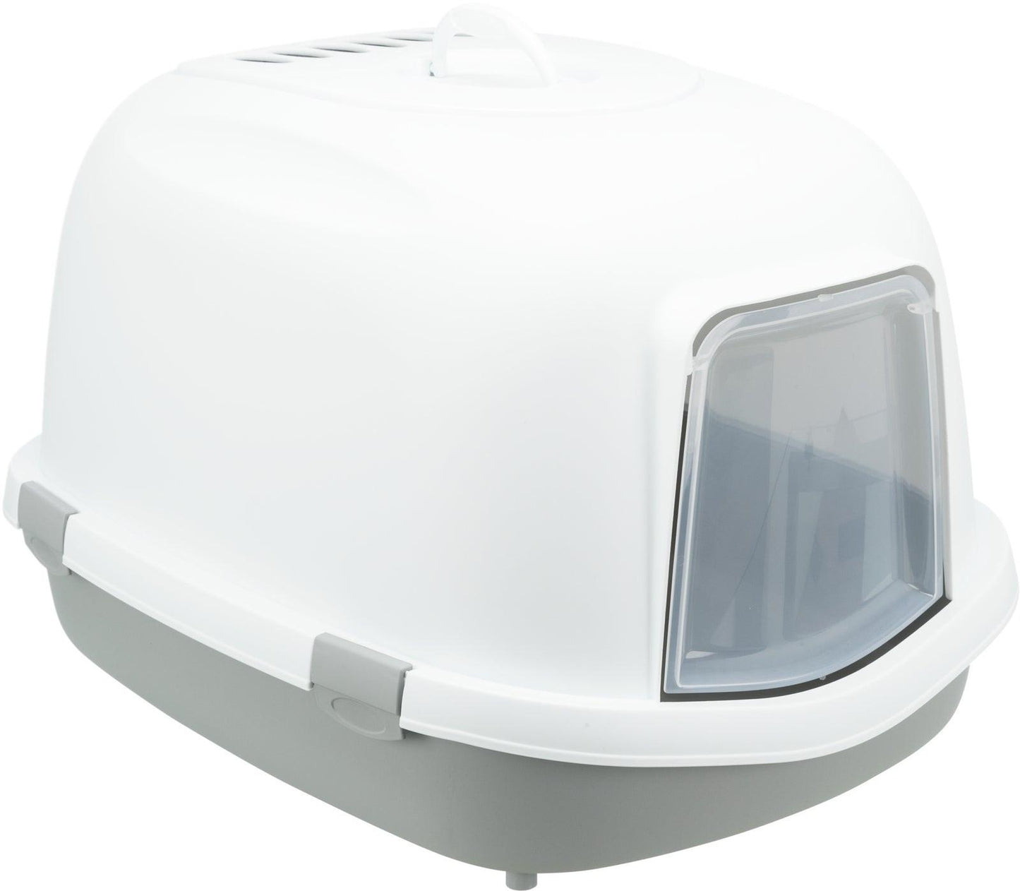 Trixie Primo XXL Top cat litter tray with hood, 56 x 47 x 71 cm, grey/white.