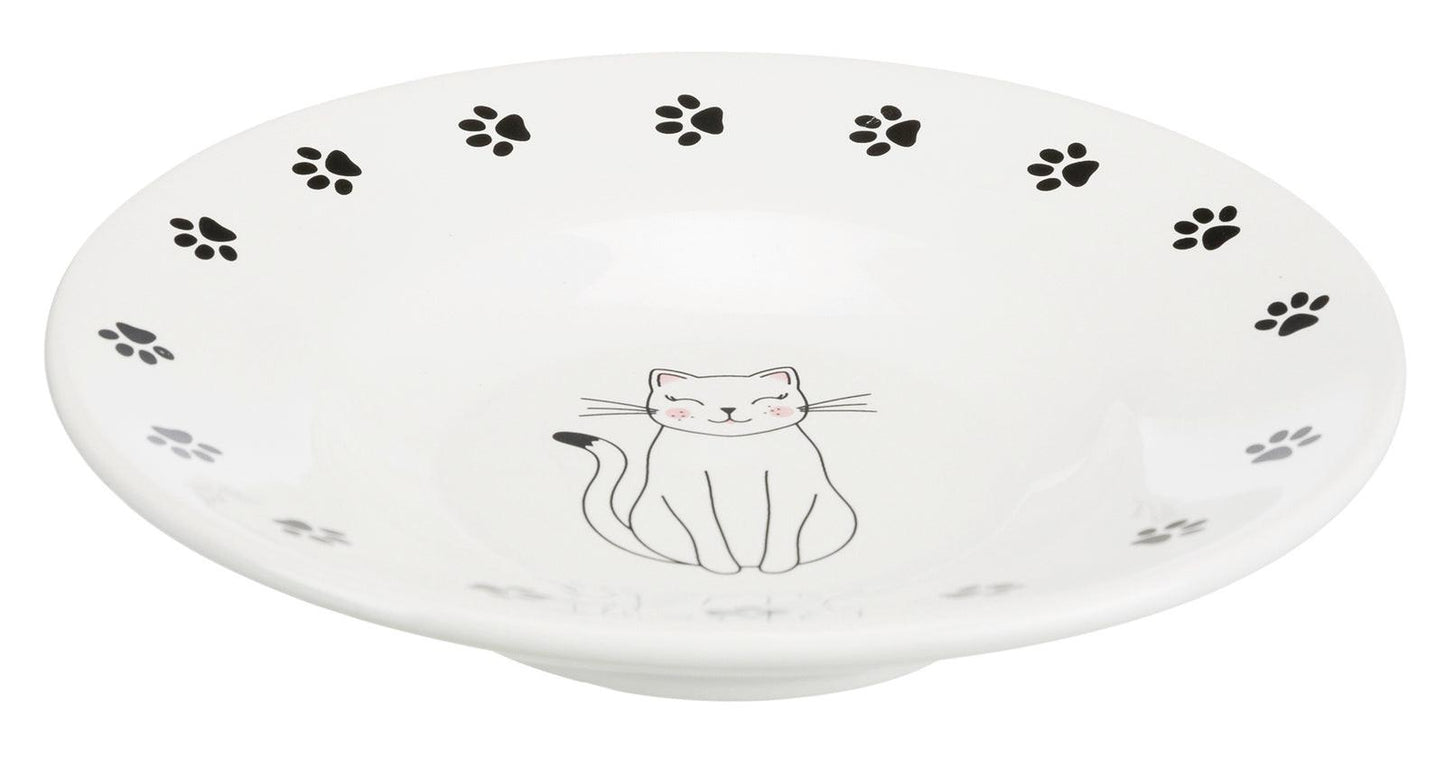 Trixie Ceramic bowl for short-nosed breeds, diam. 15 cm, white.