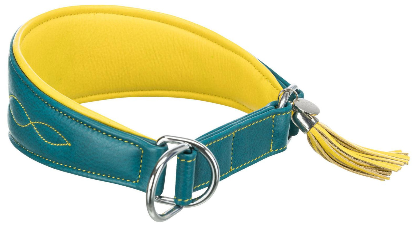 Trixie Active Comfort collar for greyhounds, Sƒ??M: 33ƒ??42 cm/60 mm, petrol.