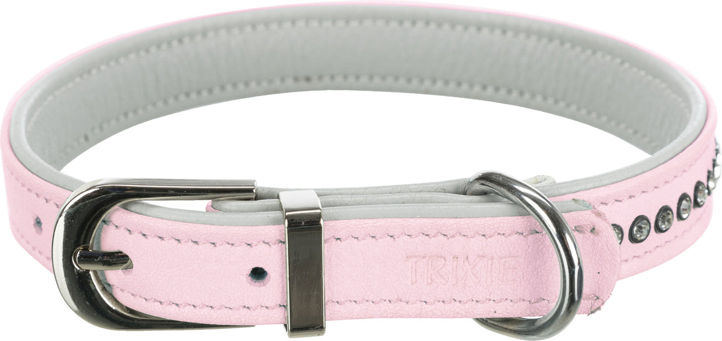Trixie Active Comfort collar with rhine stones, XSÆ’??S: 20Æ’??24 cm/12 mm, pink