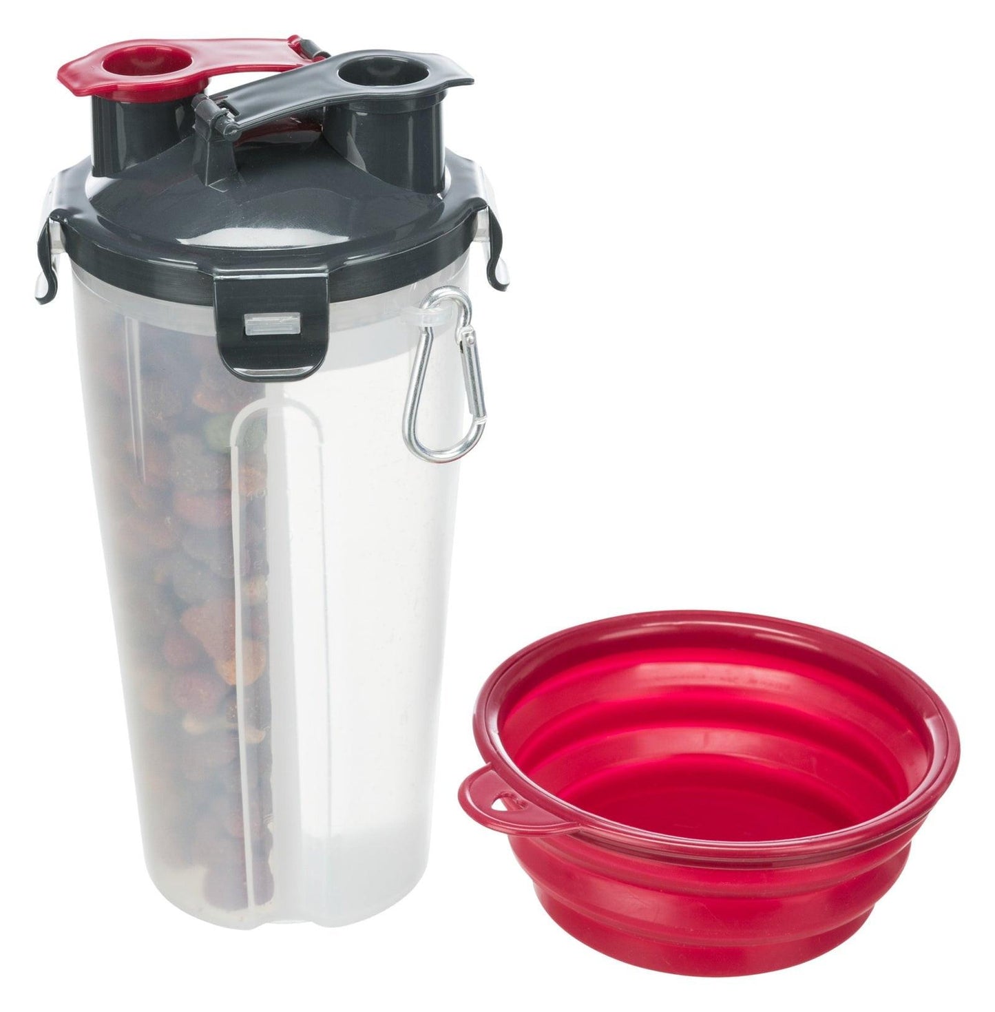 Trixie Food and water container, plastic, 2 x 0.35 l/11 x 23 cm.