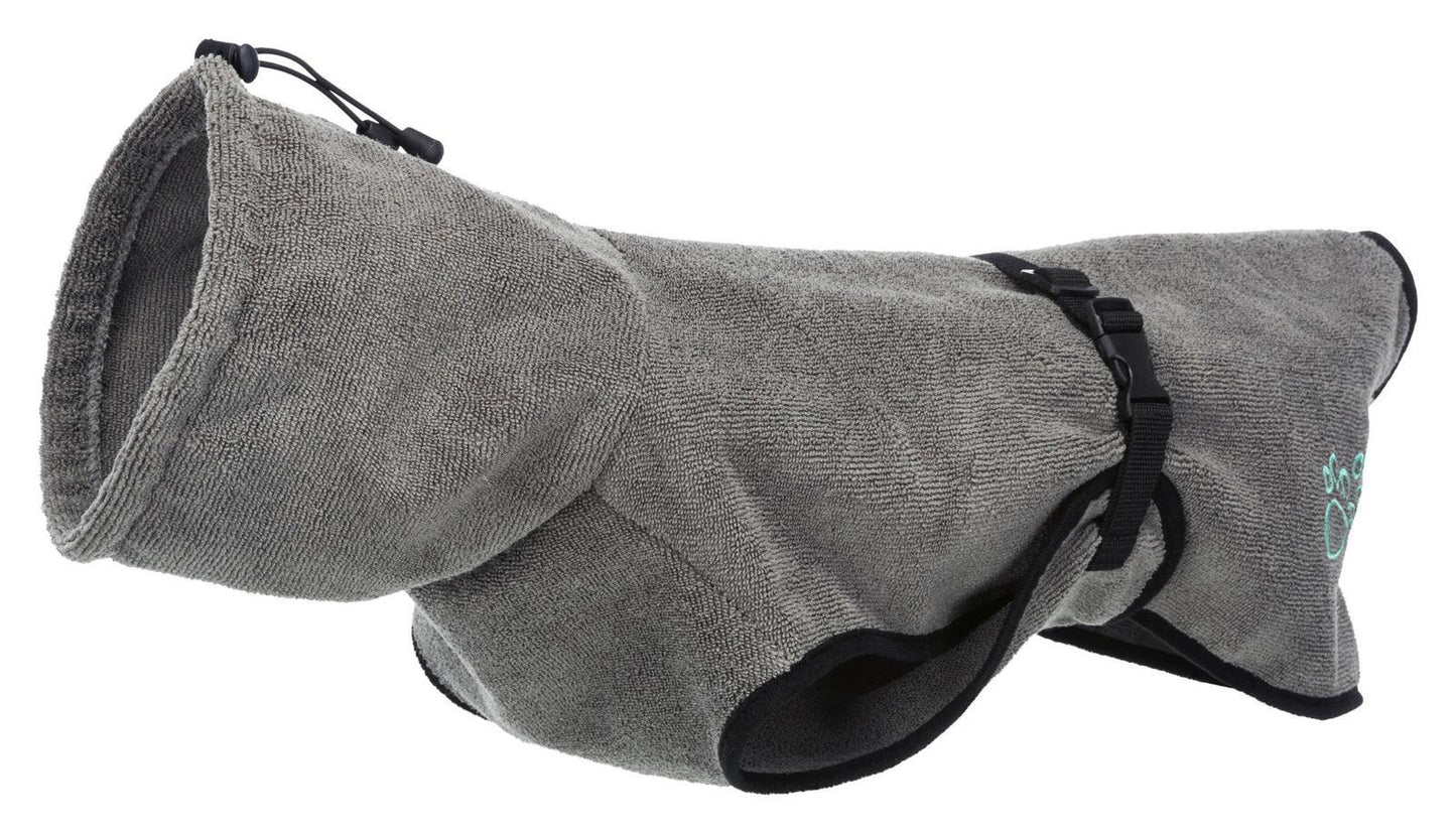 Trixie Bathrobe for dogs, terry cloth, S: 40 cm, grey.