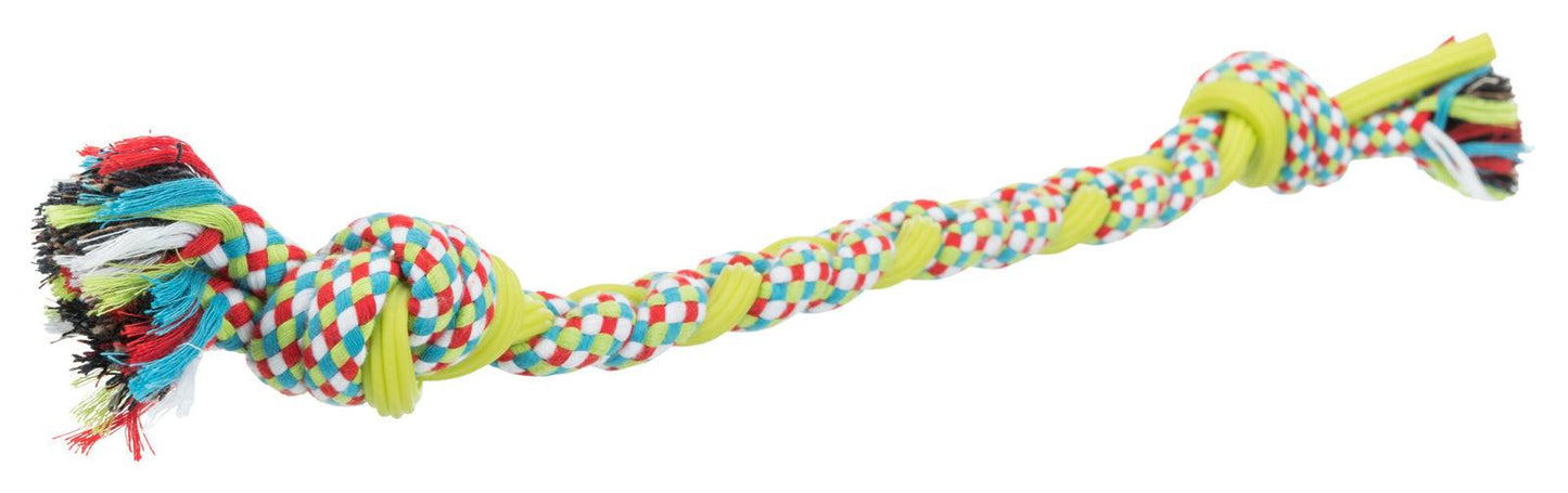 Trixie Playing rope, cotton/TPR, 50 cm.