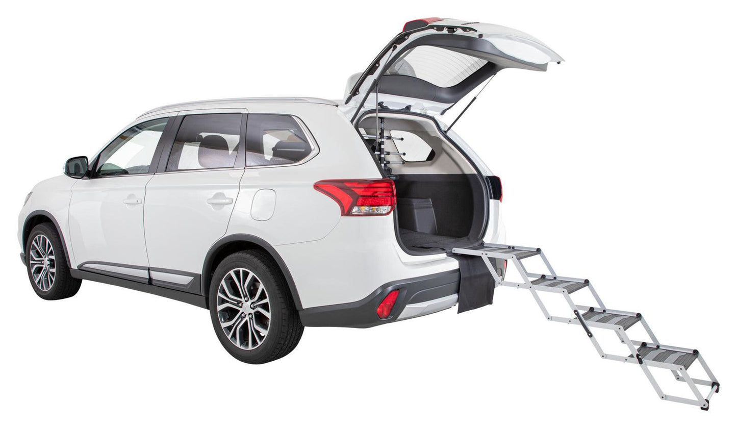 Trixie 4-step folding steps, aluminium/plastic/TPR, width: 37 cm/height: up to 70 cm/depth: up to 160 cm.