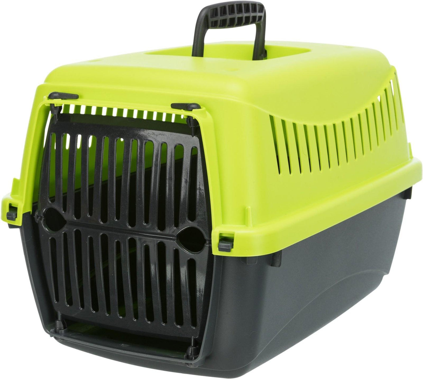Trixie Capri XXS transport box, XS: 26 x 25 x 39 cm, anthracite/green.