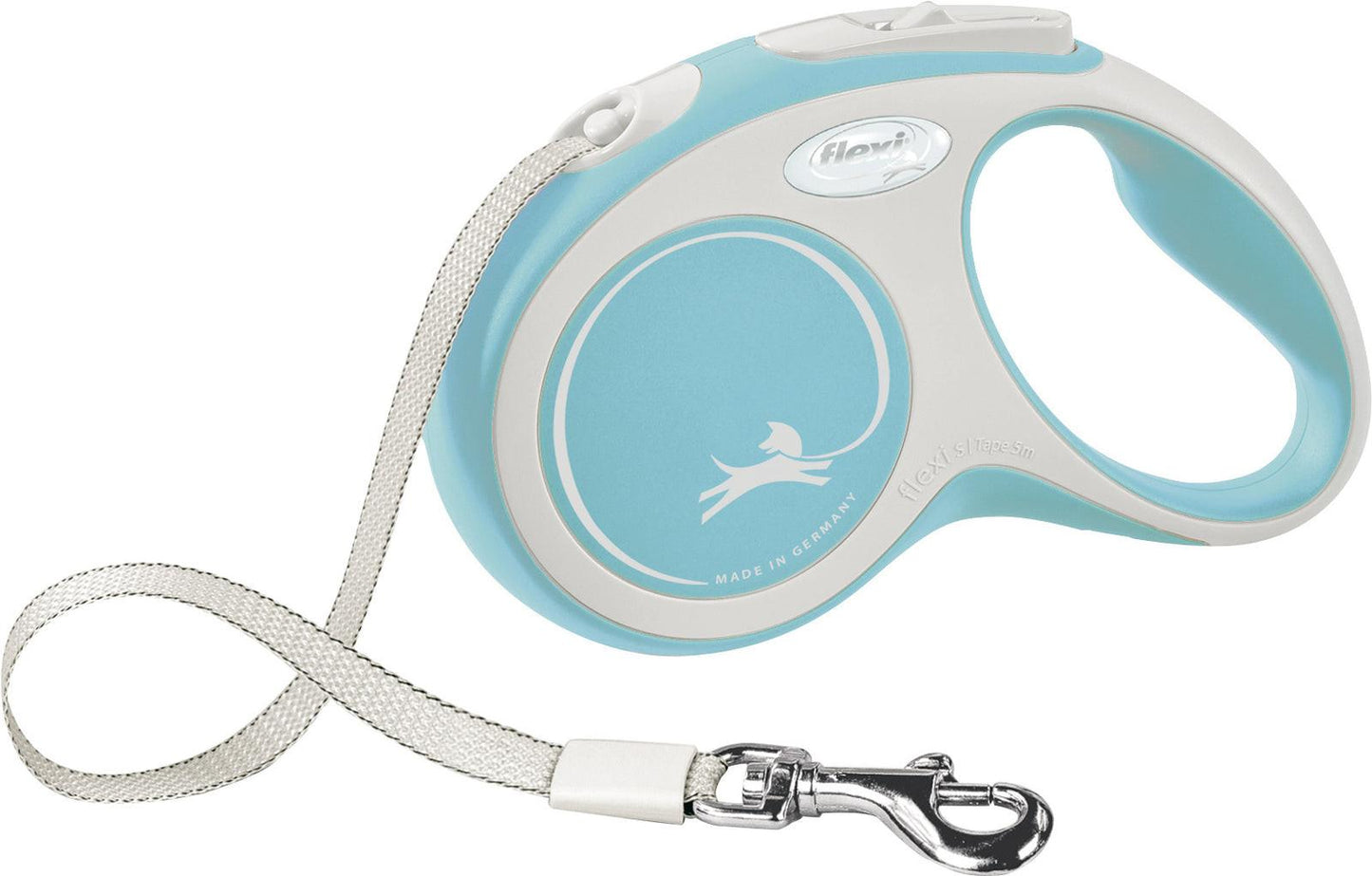 Trixie flexi New COMFORT, tape leash, S: 5 m, light blue.