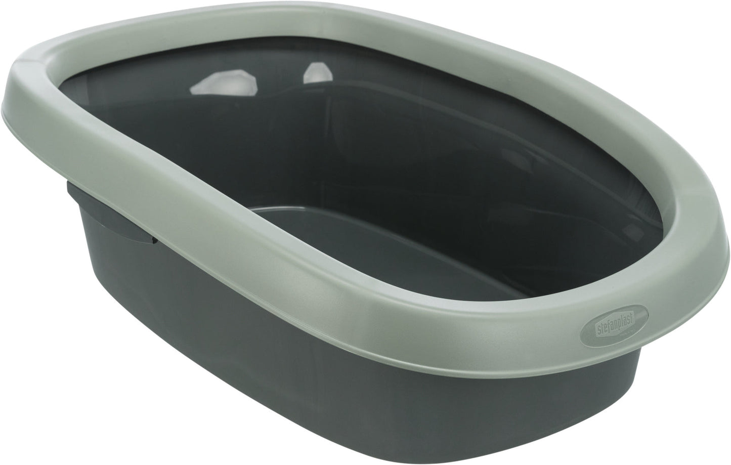 Trixie Be Eco Carlo cat litter tray, with rim, 31 x 14 x 43 cm, anthracite/grey-green