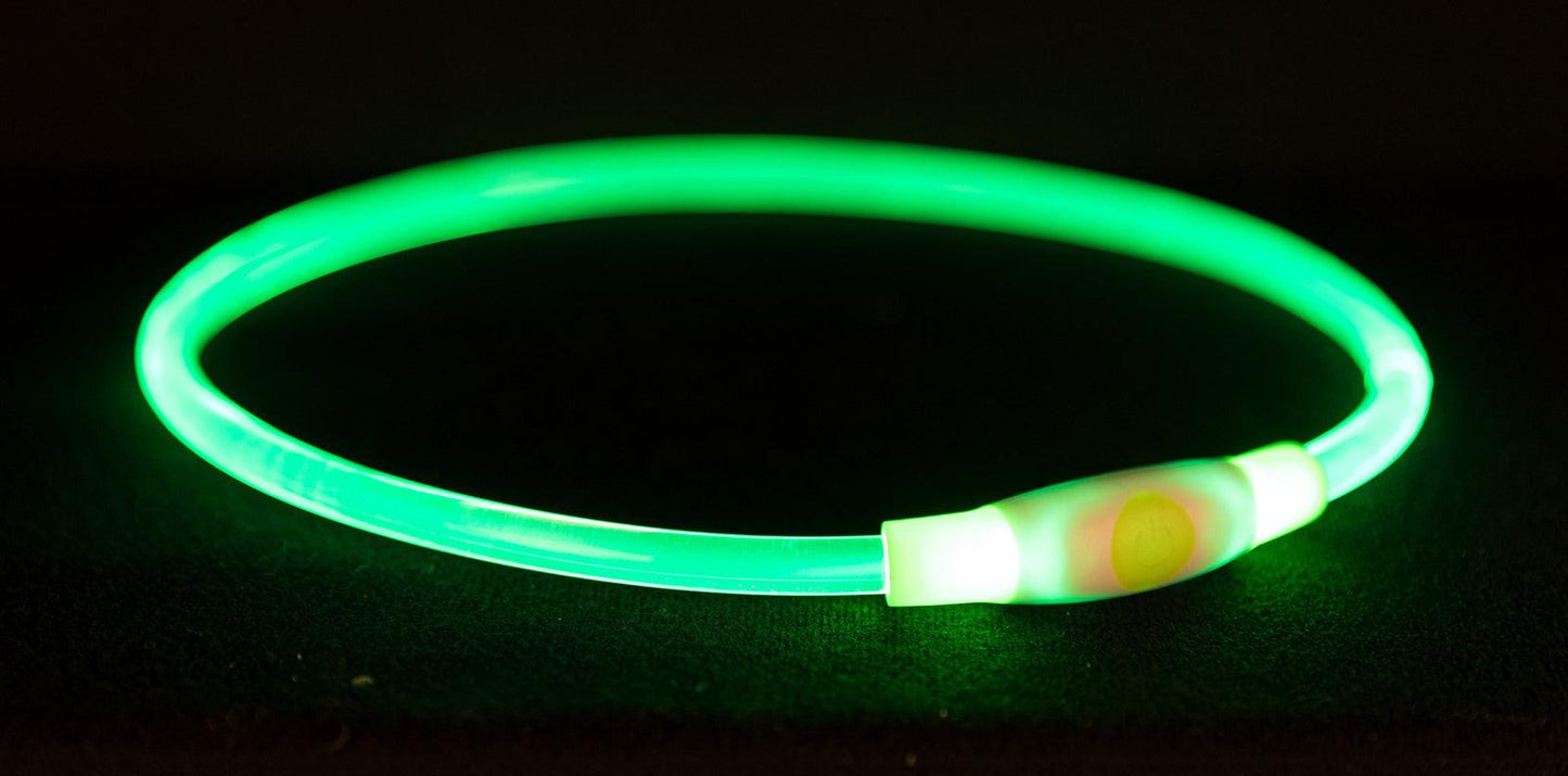 Trixie Flash light ring USB, S-M: 40 cm/ 8 mm, green.