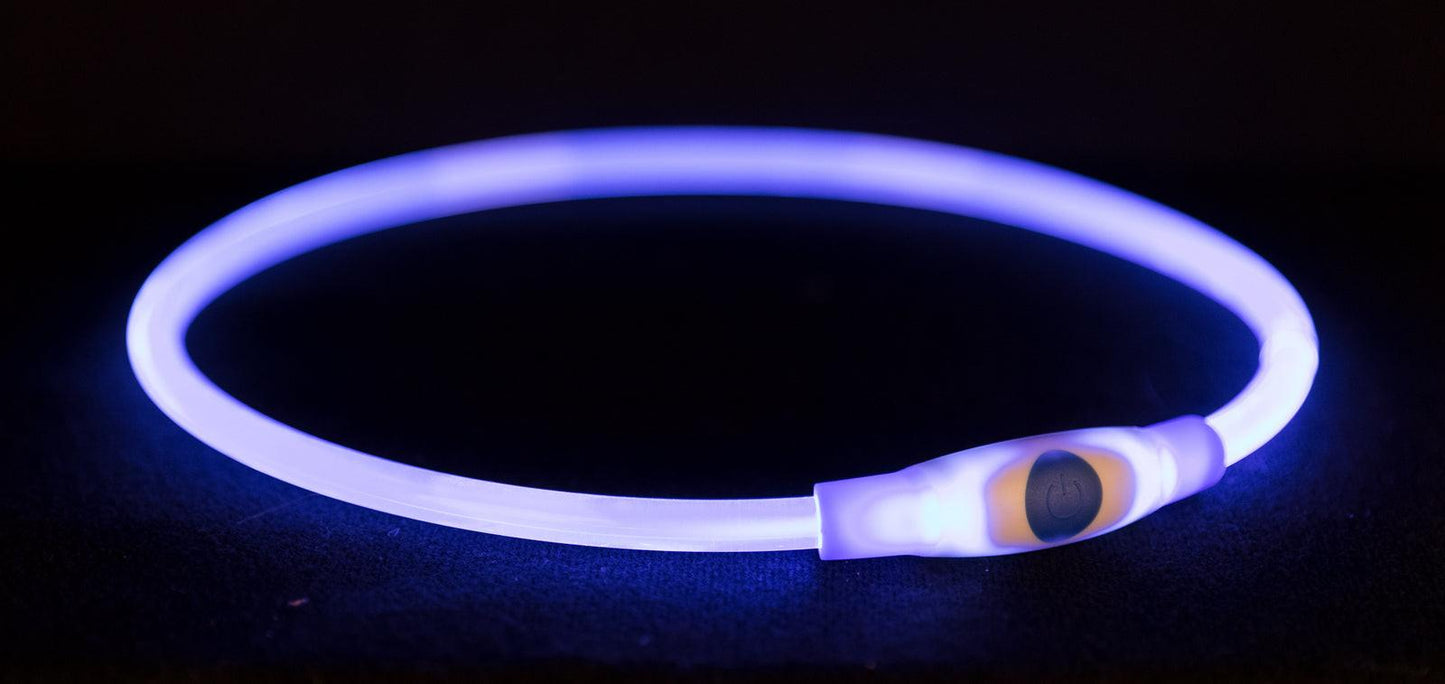 Trixie Flash light ring USB, S-M: 40 cm/ 8 mm, blue.