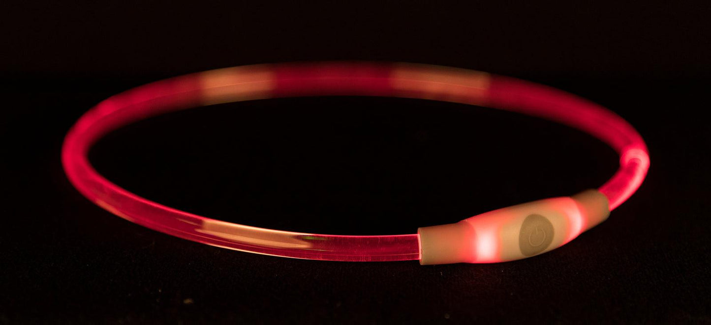 Trixie Flash light ring USB, L-XL: 65 cm/ 8 mm, multi-colour.