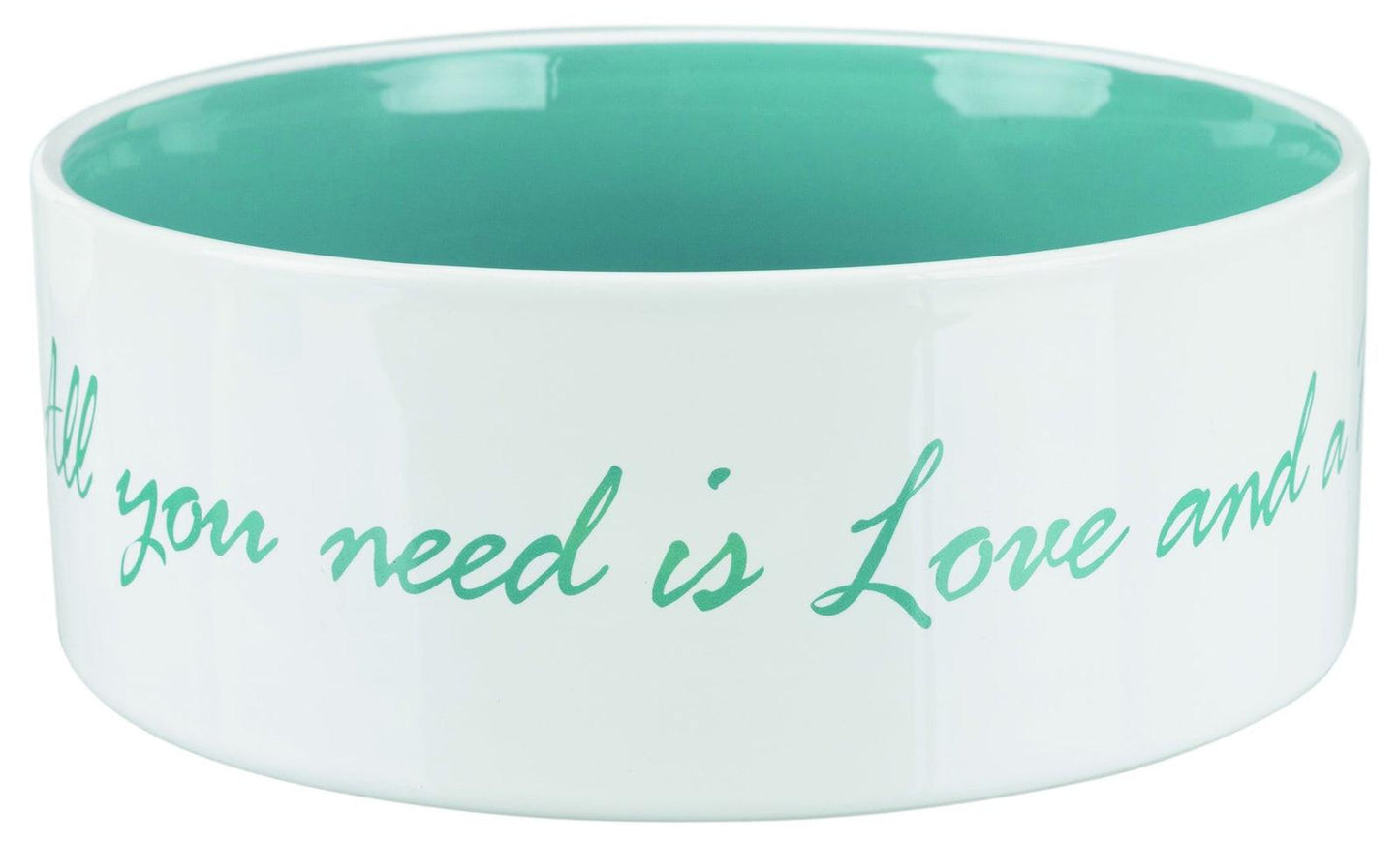 Trixie Pet's Home Ceramic bowl, 1.4 l/diam. 20 cm, creme/light blue.