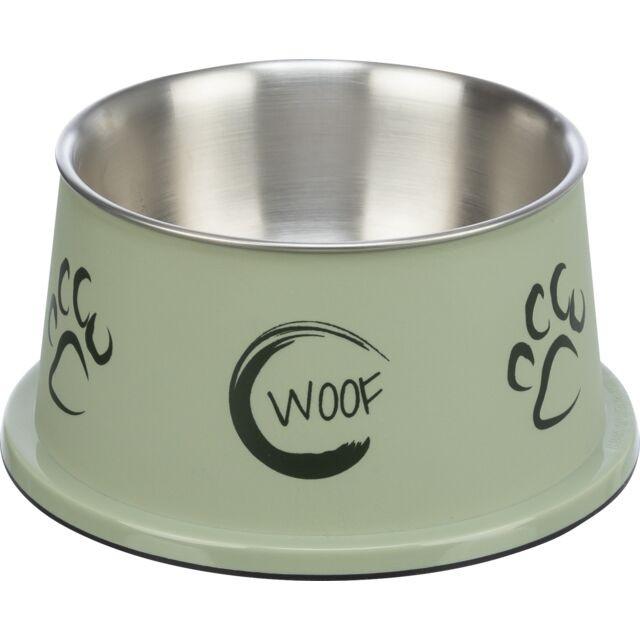 Trixie Long-ear bowl, stainless steel, plastic coated, 0.9 l/diam. 19 cm.