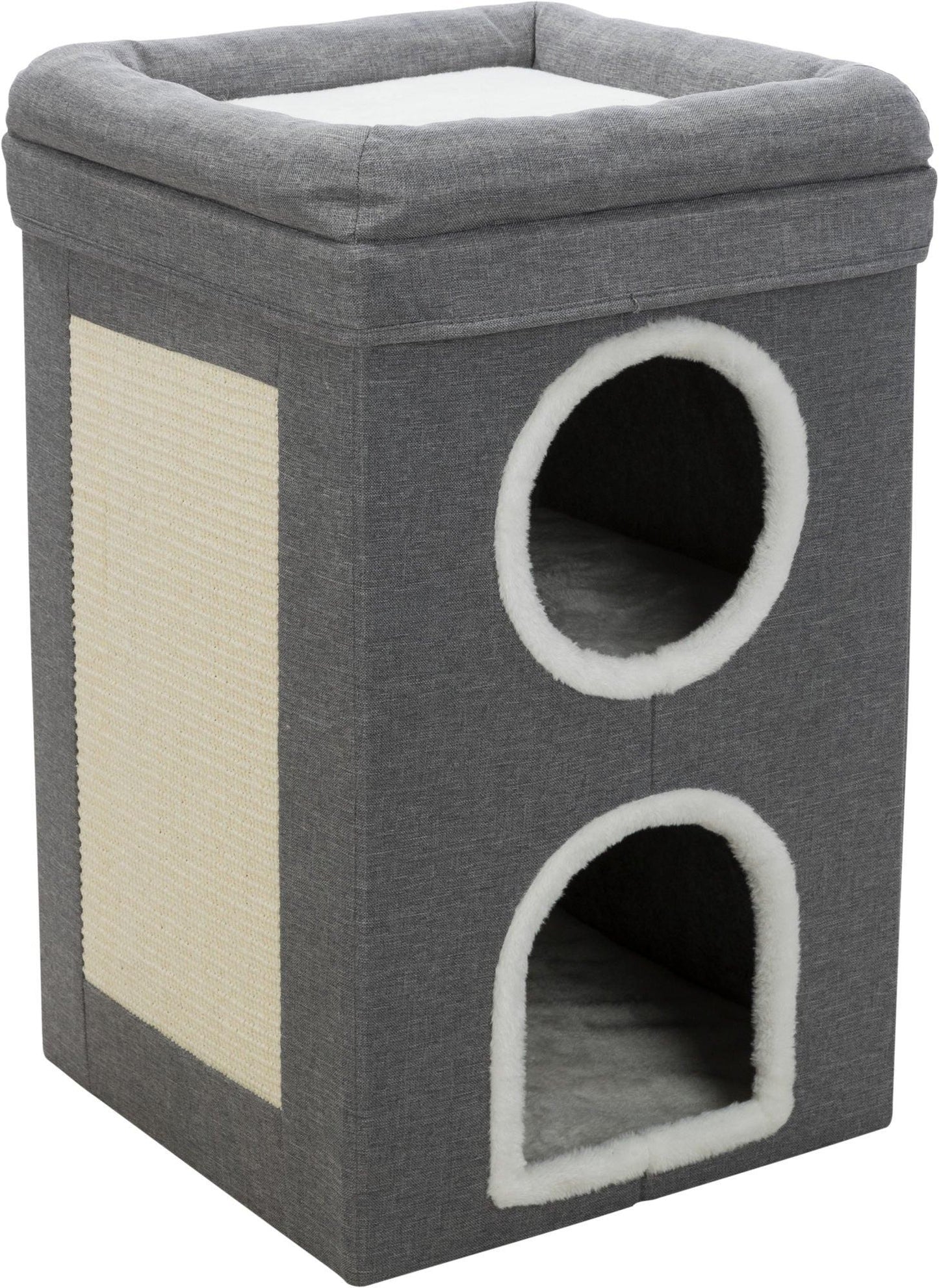 Trixie Saul Cat Tower, 39 x 64 x 39 cm, grey.