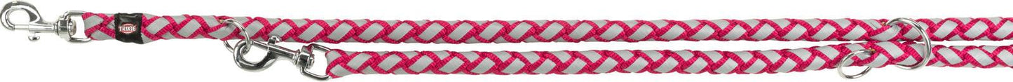 Trixie Cavo Reflect adjustable leash, S-M: 2.00 m/x· 12 mm, fuchsia.