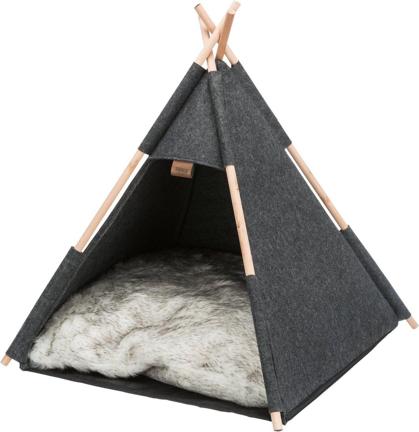 Trixie Tipi cuddly cave, felt, 55 x65 x55 cm, anthracite.