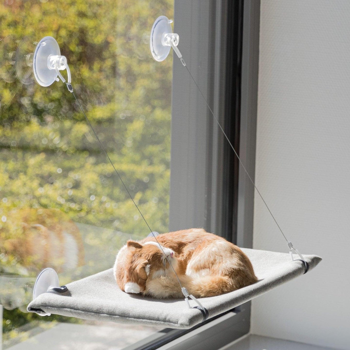 Trixie Window platform, velour, 50 x 30 cm, grey.