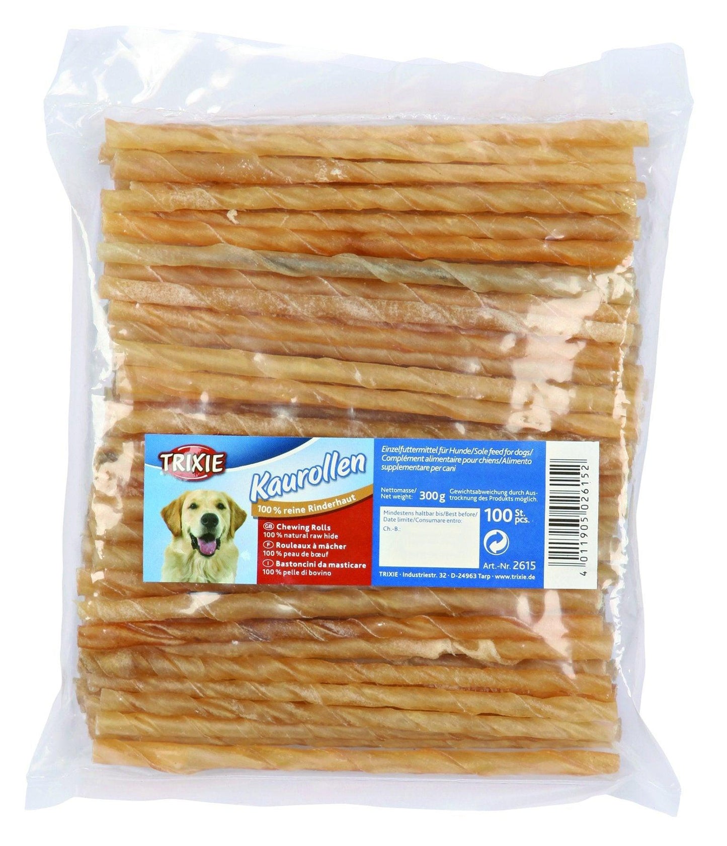 Trixie Chewing rolls, twisted, 12 cm/diam. 5-6 mm, 100 pcs..