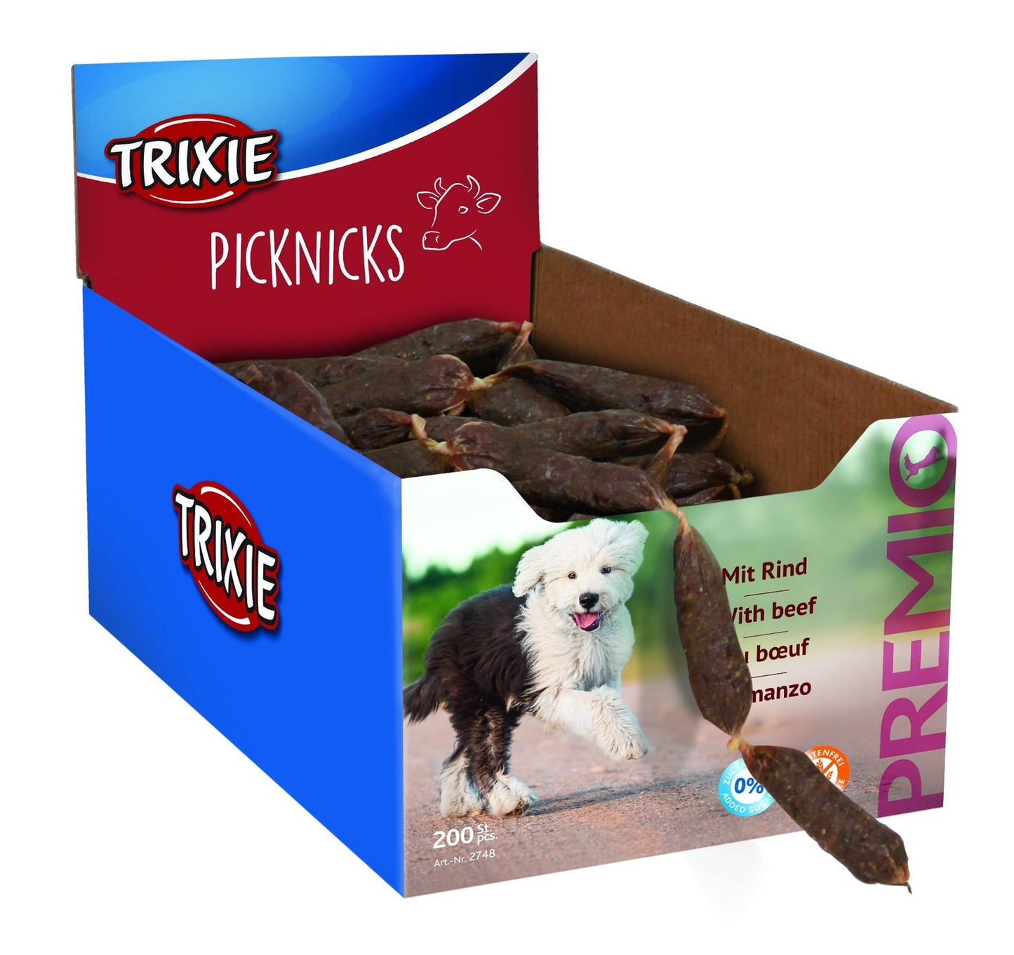 Trixie 200 PREMIO Picknicks, beef, 8 cm/pc., 8 g/pc.