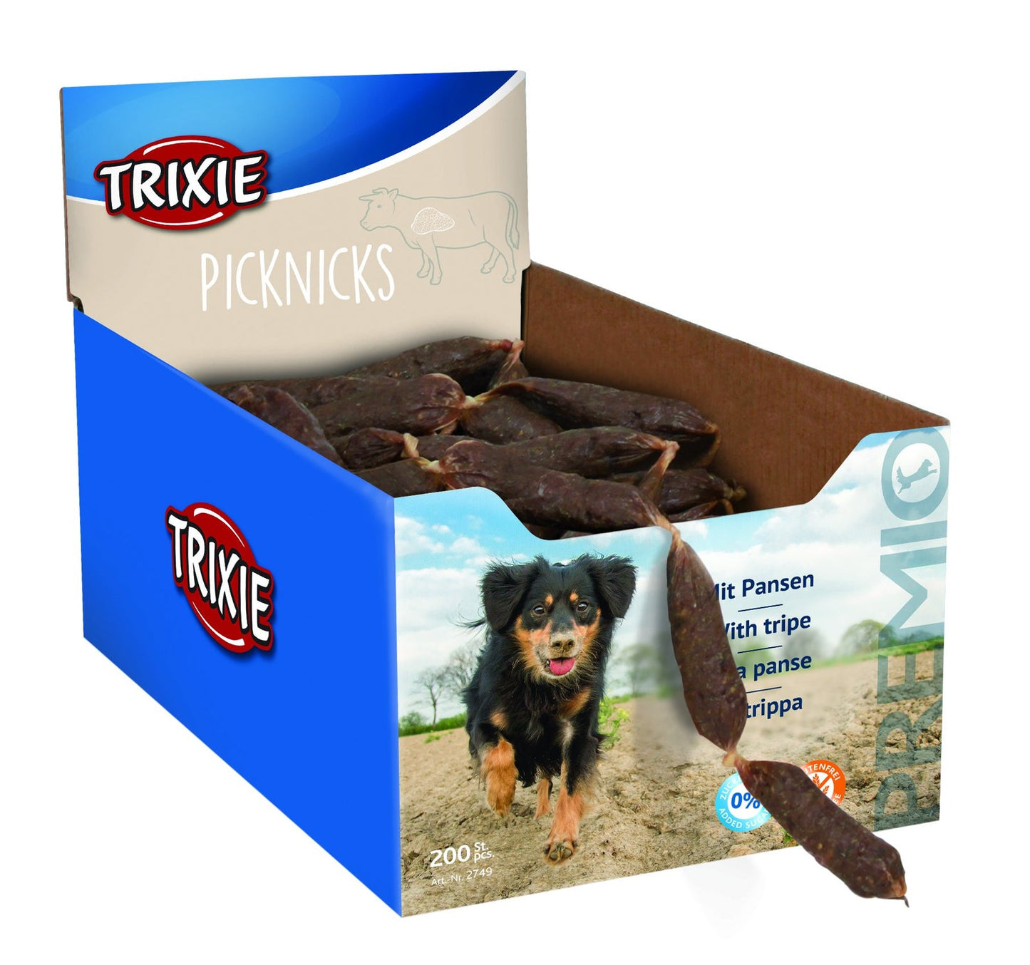 Trixie 200 PREMIO Picknicks, tripe, 8 cm/pc., 8 g/pc.