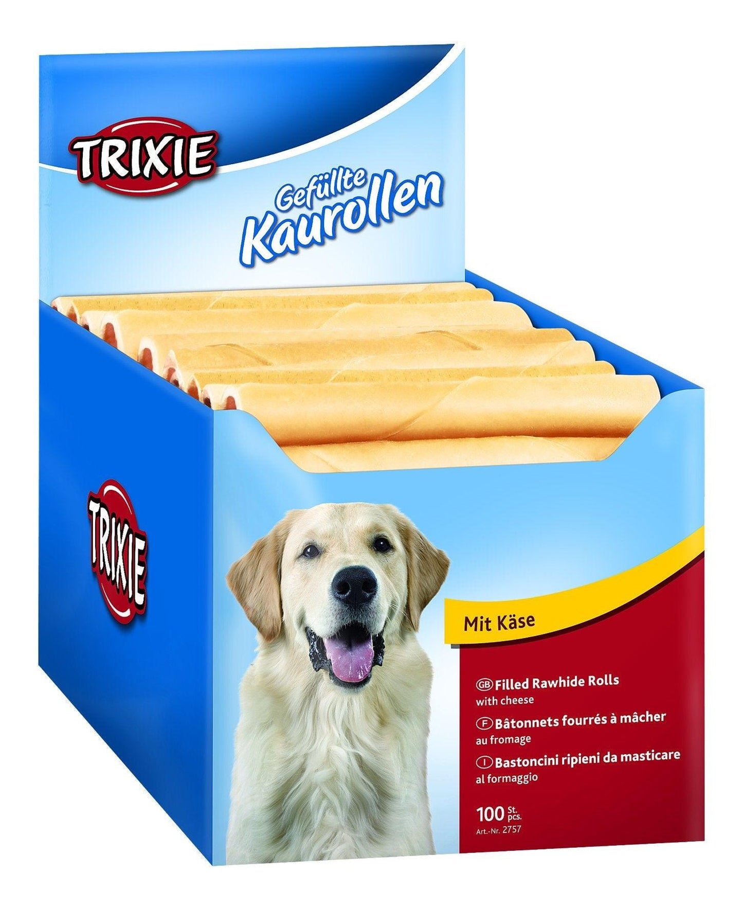 Trixie Chewing rolls filled with cheese, 12 cm, 22 g.