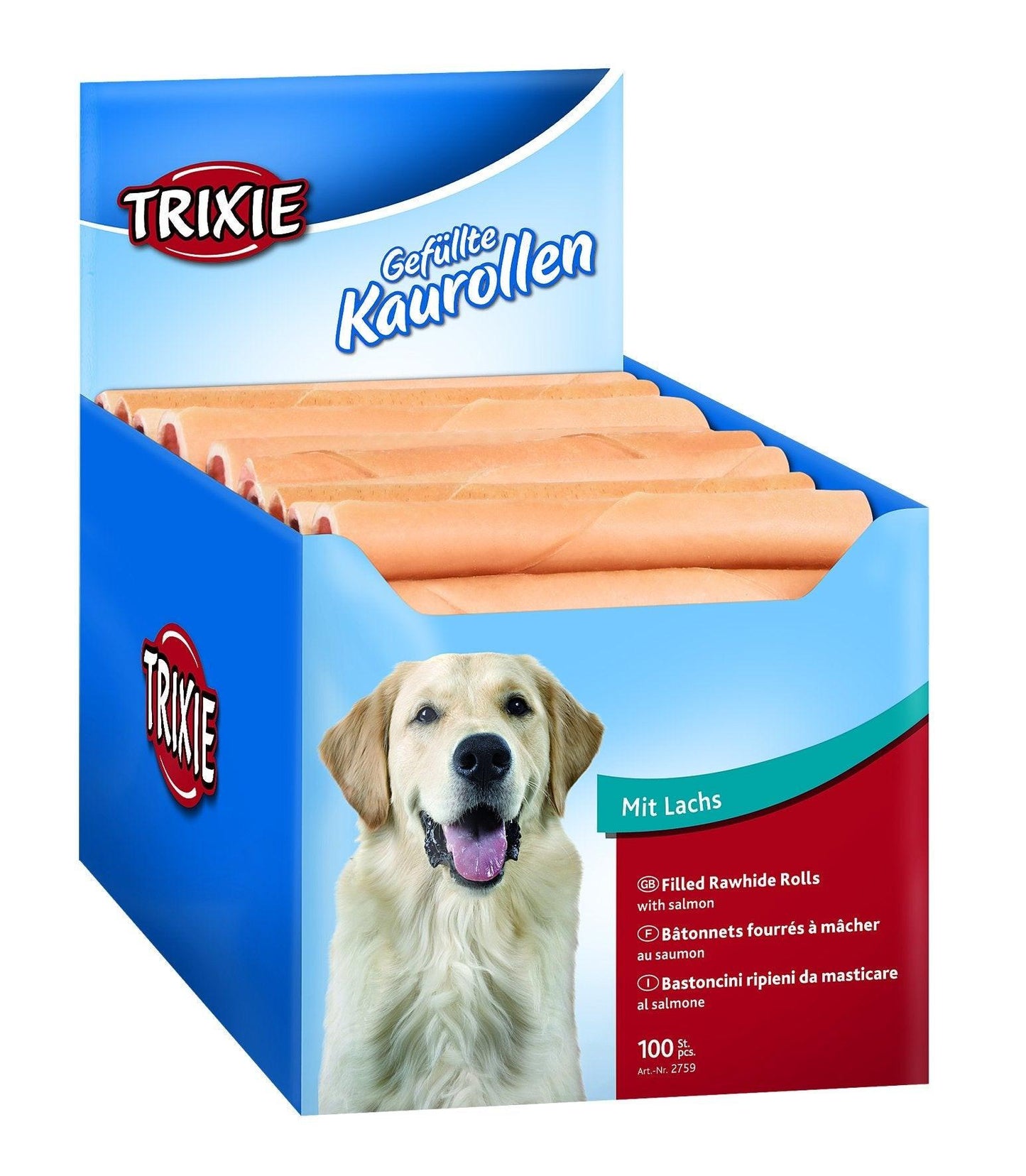 Trixie Chewing rolls filled with salmon, 12 cm, 22 g.